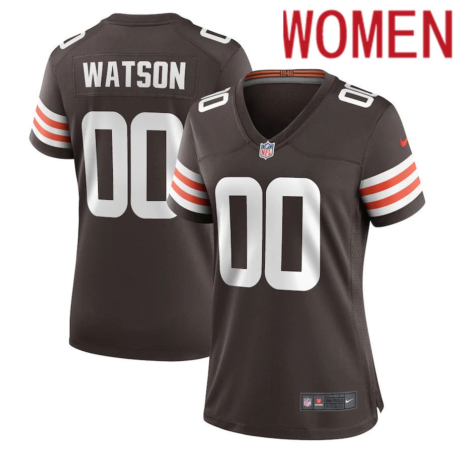 Women Cleveland Browns Deshaun Watson Nike Brown Custom Game NFL Jersey
